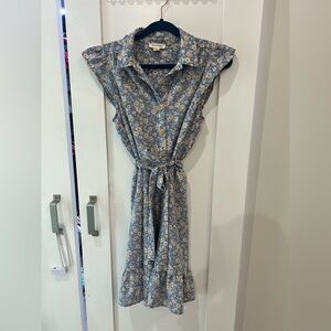 🌟3/$22🌟 Monteau Blue Gray Tie Front Sundress. Women’s size medium.